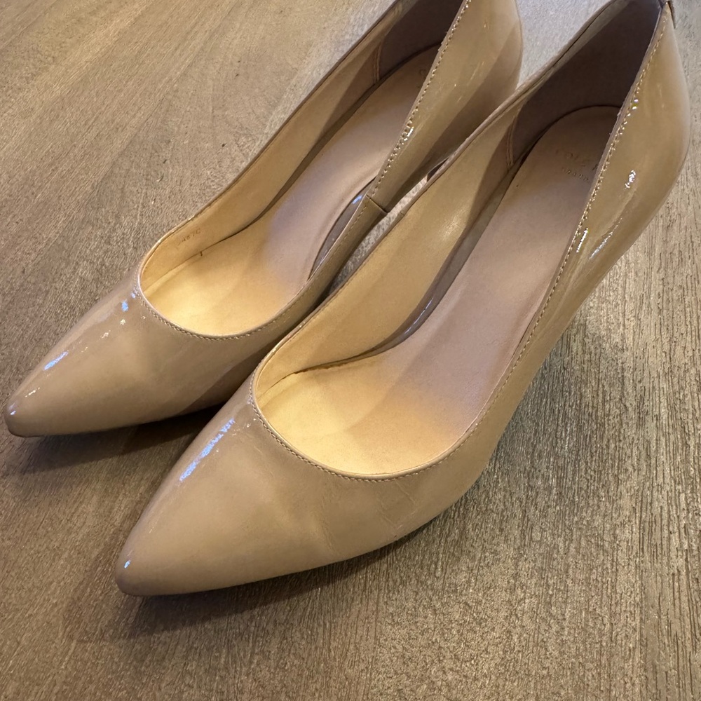 Brand new Cole Haan Beige Patent Leather Heels size 7